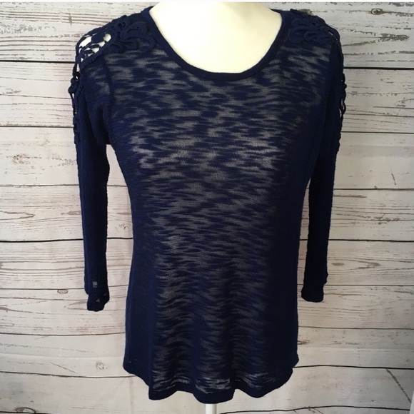 Sweaters - LAST CHANCE! DONATING FRIDAY Lace shoulder sweater